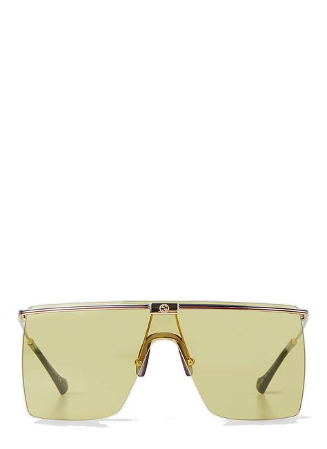 gucci maske preis|Mask sunglasses in gold.